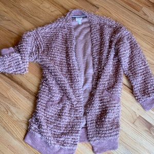 Dusty Rose shaggy cardigan